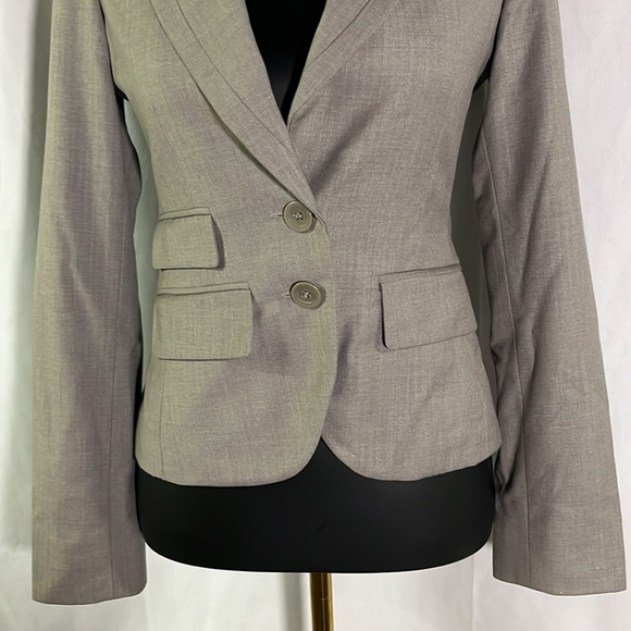 BCBGeneration Gray Classic Button Front Wool Blend Blazer - Picture 7 of 16